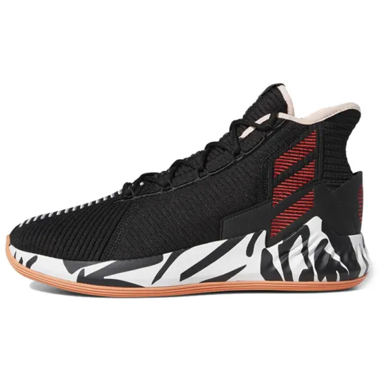 Adidas D Rose 9 Basketball Shoes Men Mid-top Black/white/red