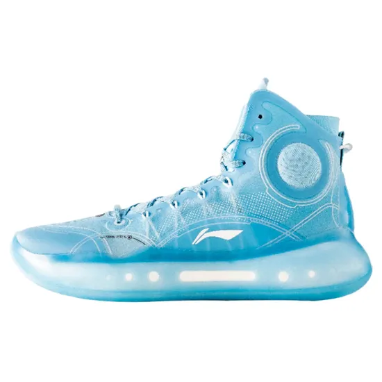 LINING YuShuai 14 Boom Basketball Shoes Men High-Top Moon White Blue