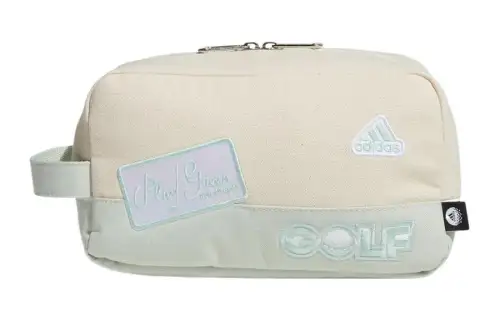Adidas Double Zip Closure Cotton Clutch Regular Men's Linen Green