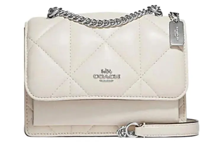 COACH Klare Sheepskin With Cow Leather Cloud Bag, Shoulder Bag, Crossbody Bag Small Women's White