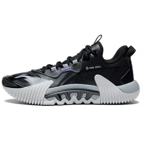LINING Badfive 2.5 Basketball Shoes Men Low-Top Black Gray