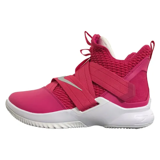 Nike Zoom Soldier 12 Basketball Shoes Men Mid-top Pink