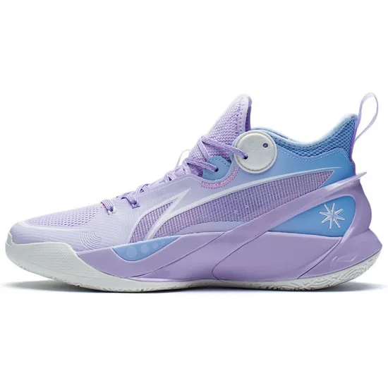 LINING SONIC 10 Basketball Shoes Men Mid-Top Lilac/New Aurora Blue