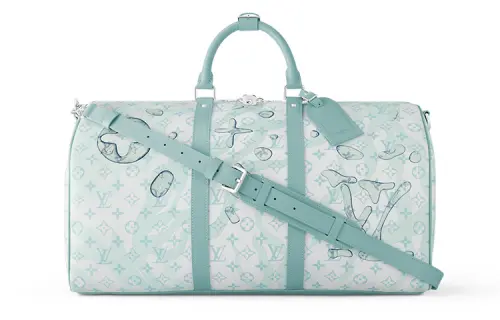 LOUIS VUITTON Keepall Bandouliere 50 Crystal Blue