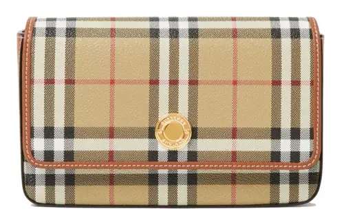 Burberry Leather Handheld Shoulder Bag, Crossbody Bag Regular Women's Beige