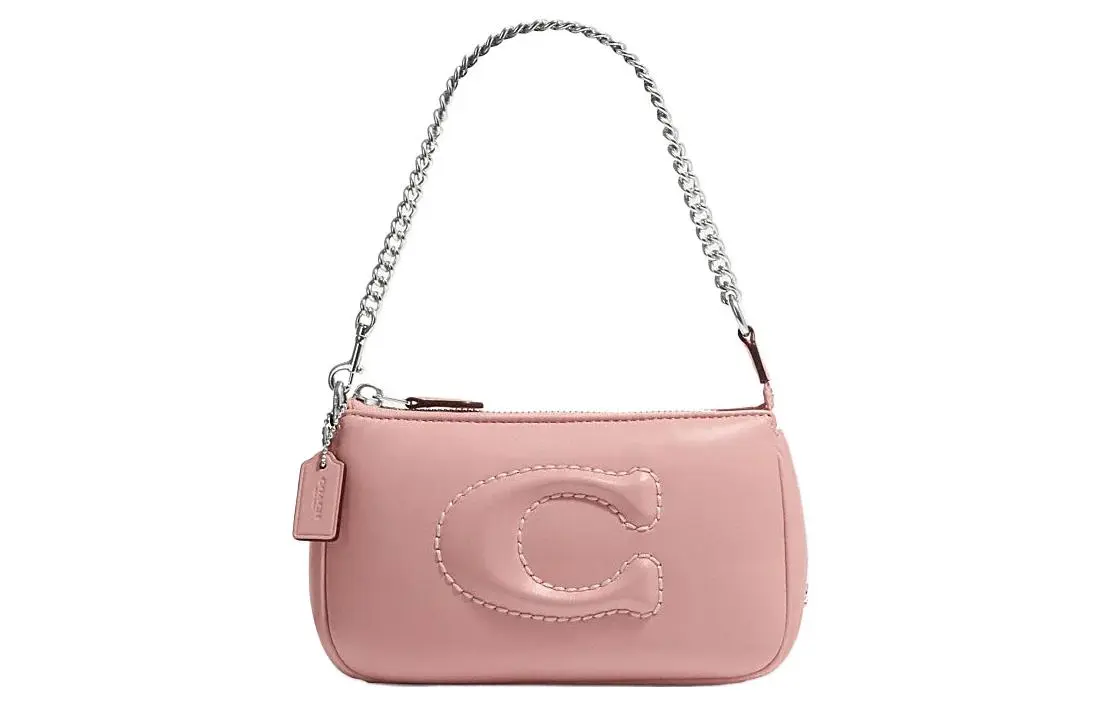COACH Nolita Sheepskin Storage Bag Handbag Small Women's Light Pink