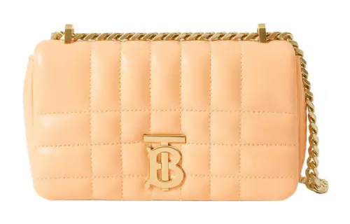 Burberry Lola Bag Lambskin Shoulder Bag, Crossbody Bag Mini Women's Gold