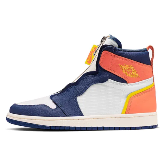 Jordan 1 Retro High Zip Blue Void Turf Orange Women's