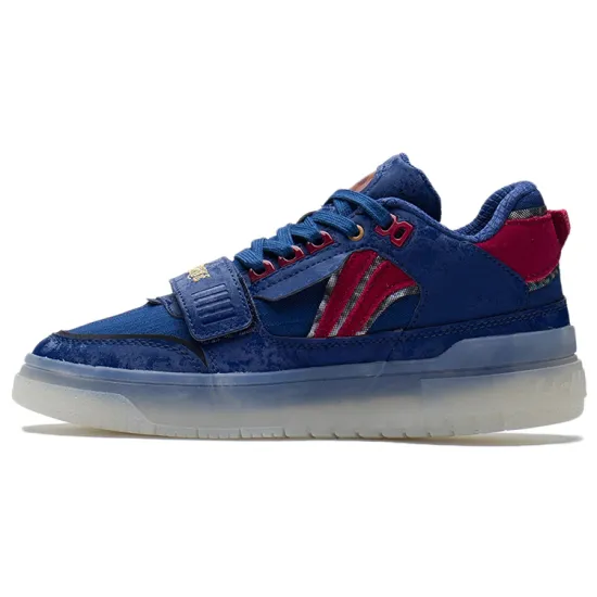 LiNing Rookie Cushioning Anti-Slip And Wear-Resistant Low-Top Vintage Basketball Shoes Women's Navy