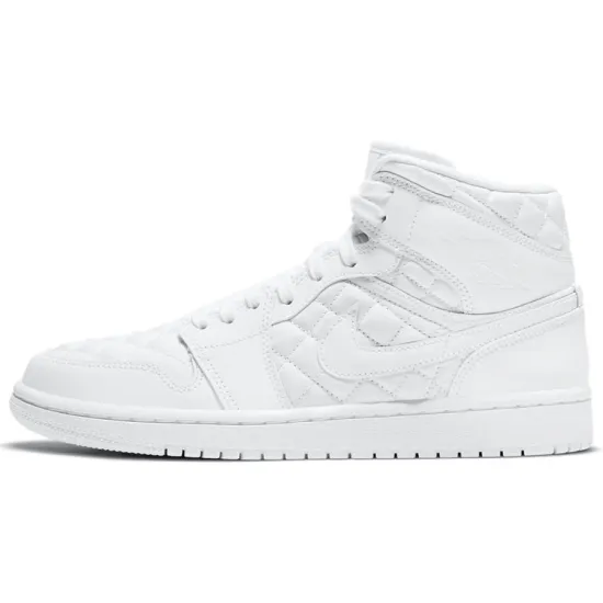 JORDAN 1 Mid Quilted White Women's