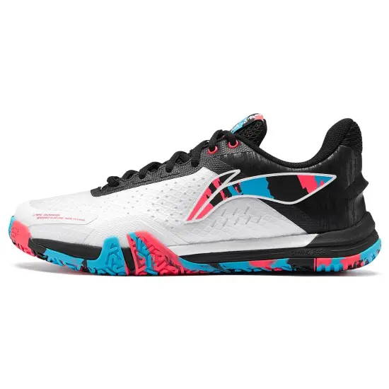 LINING Badminton Shoes Unisex Low-Top White, Black, Blue/Red