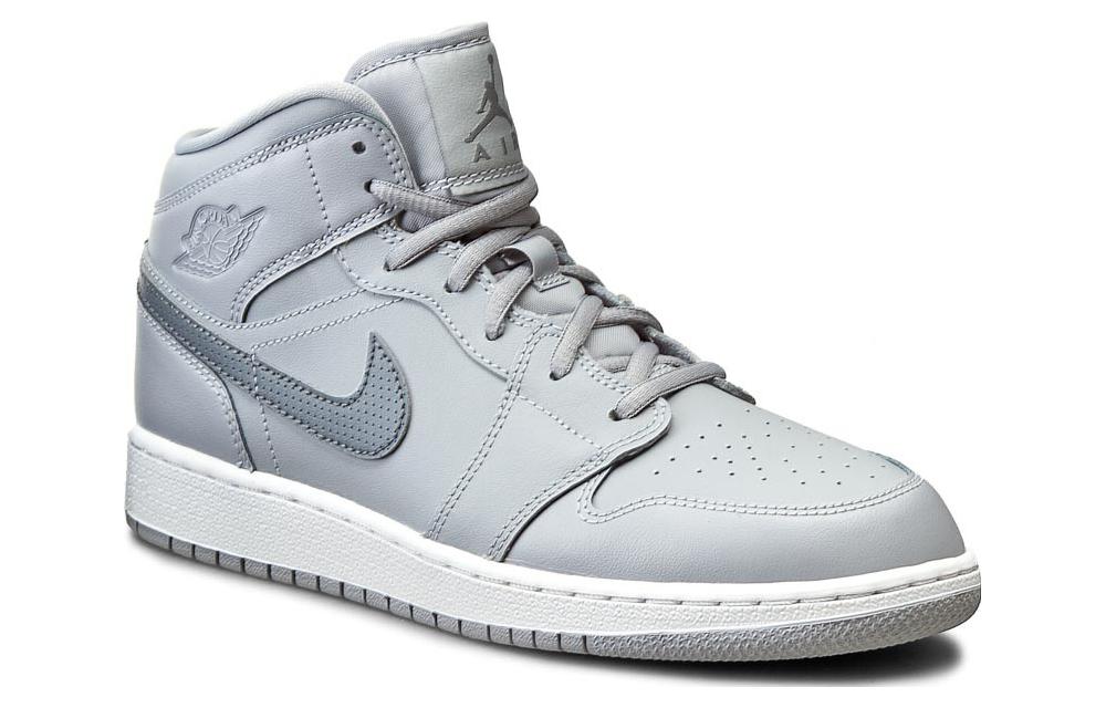 Jordan Air Jordan 1 Retro Mid Wolf Grey Cool Grey GS