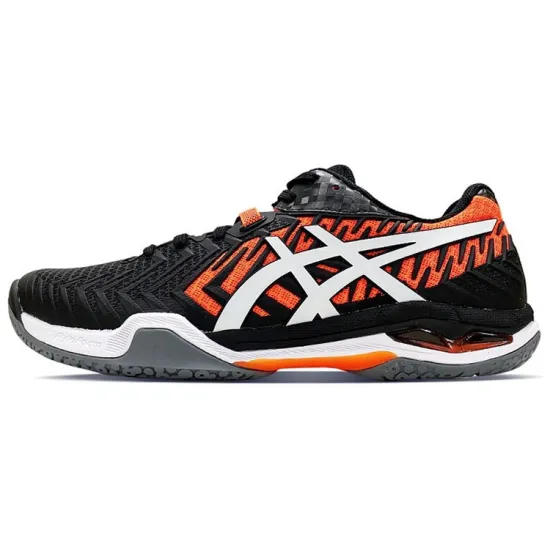 Asics Badminton Shoes Men Low-top Black/White/Orange