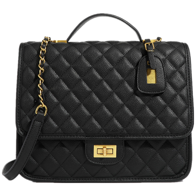 NOMK Pu Small Square Bag Backpack Medium Women's Black