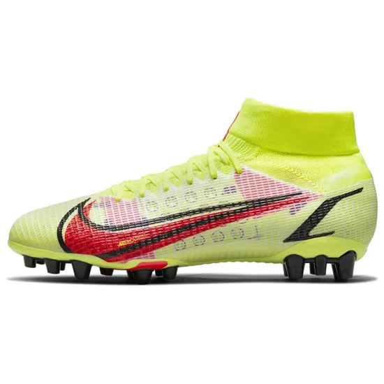 Nike Mercurial Superfly 8 Football Shoes Men Mid-top Yellow/Red