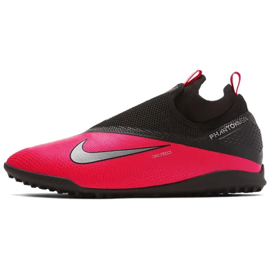 Nike React Phantom Vsn Football Shoes Men Low-top Black/Red