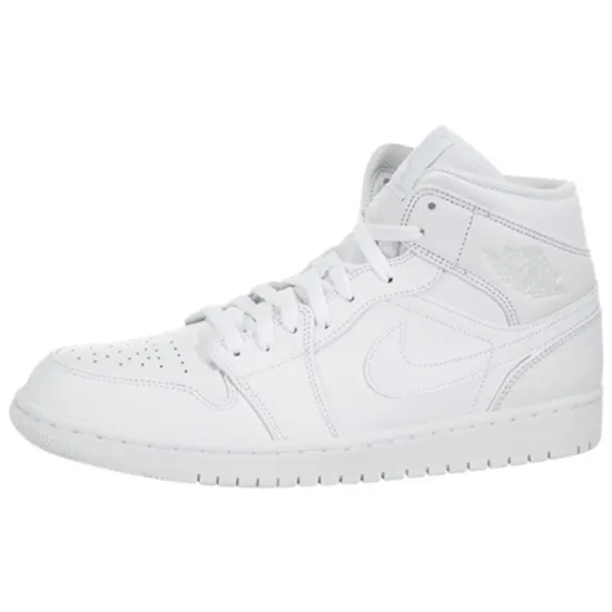 Jordan 1 Mid Triple White 2018