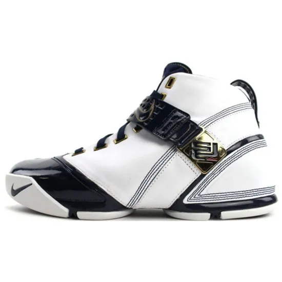 Nike LeBron 5 White Navy Metallic Gold