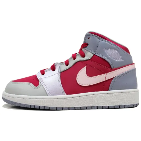 Air Jordan 1 Vintage Basketball Shoes Women's Mid-top Rose Red Purple