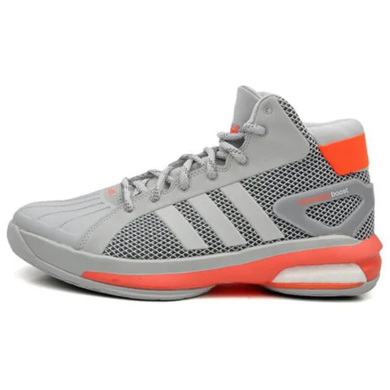 Adidas Vintage Basketball Shoes Men Mid-top Grey/orange