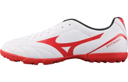 Mizuno TF Turf Slip Resistant Lightweight Soccer Shoes Men's White Red
