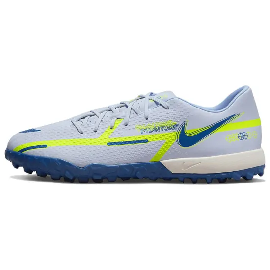 Nike Phantom GT Football Shoes Men Low-top Football Gray / Light Ocean Blue / Fluorescent Yellow / Dark Coastal Blue