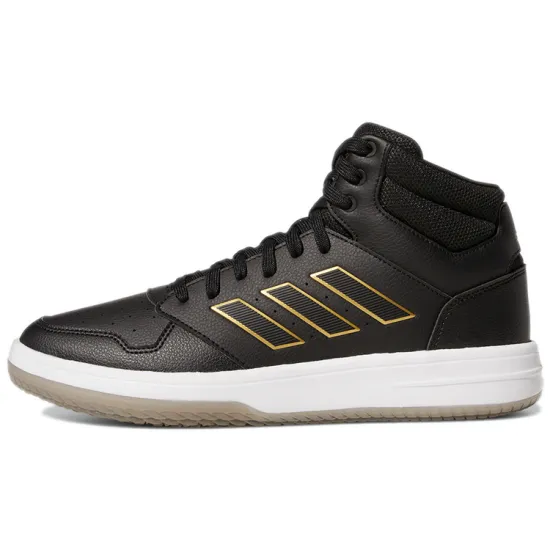 Adidas Gametaker Vintage Basketball Shoes Men Mid-top Black/White/Gold
