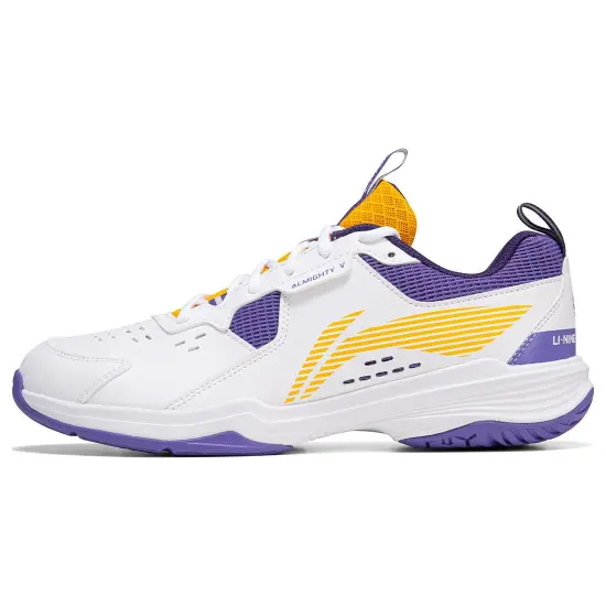 LINING Ace Badminton Shoes Unisex Low-Top White Purple
