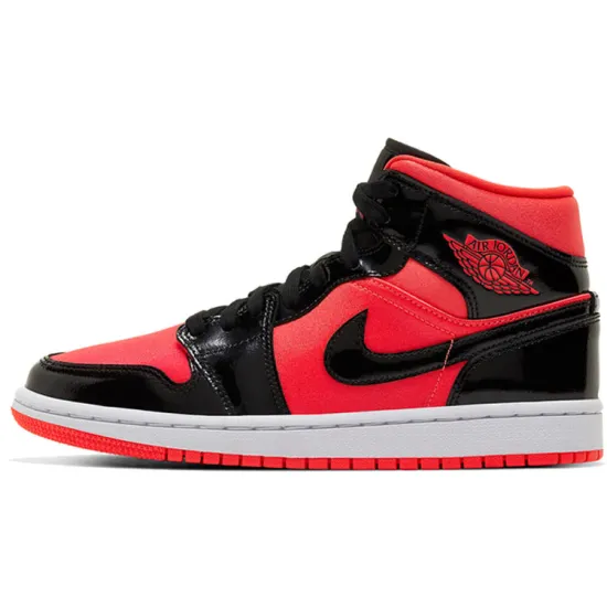 Jordan 1 Mid Hot Punch Black Women's