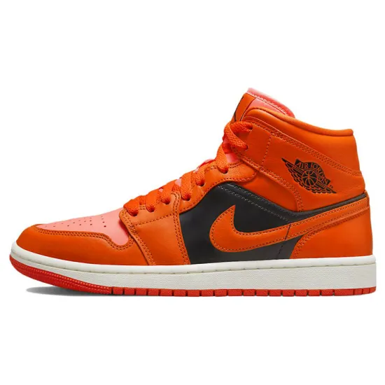 Jordan 1 Mid SE Rush Orange Crimson Bliss Women's