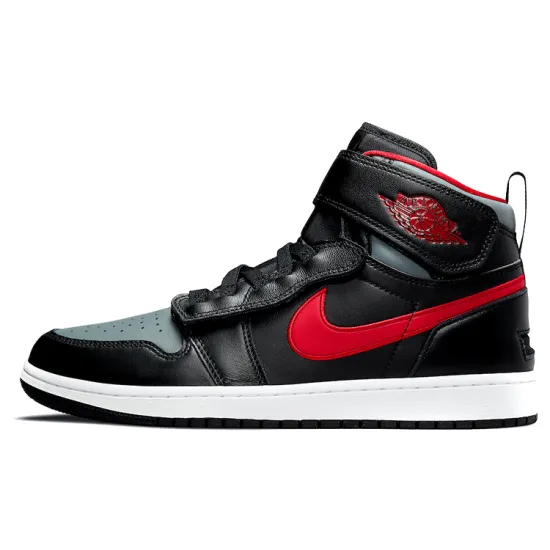 JORDAN 1 High FlyEase Black Gym Red Smoke Grey