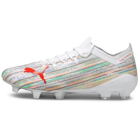 PUMA Ultra 1.2 Football Shoes Men Mid-top White/Red