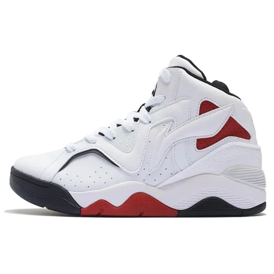 LINING Vintage Basketball Shoes Women's High-Top Standard White/Red Black