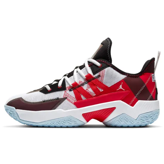 Jordan One Take 2 Vintage Basketball Shoes Unisex Low-top White/red/brown