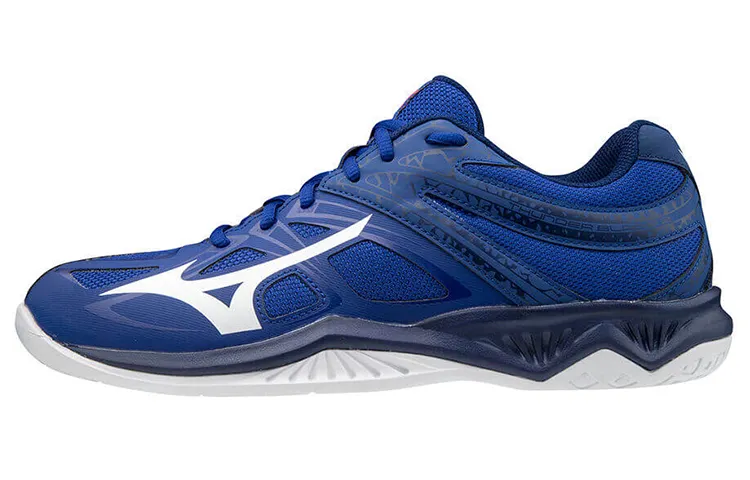Mizuno Thunder Blade 2 Slip Resistant, Abrasion Resistant, Breathable Low top Badminton Shoes Unisex Blue White