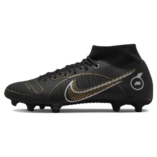 Nike Mercurial Superfly 8 Academy FG/MG Black Metallic Gold