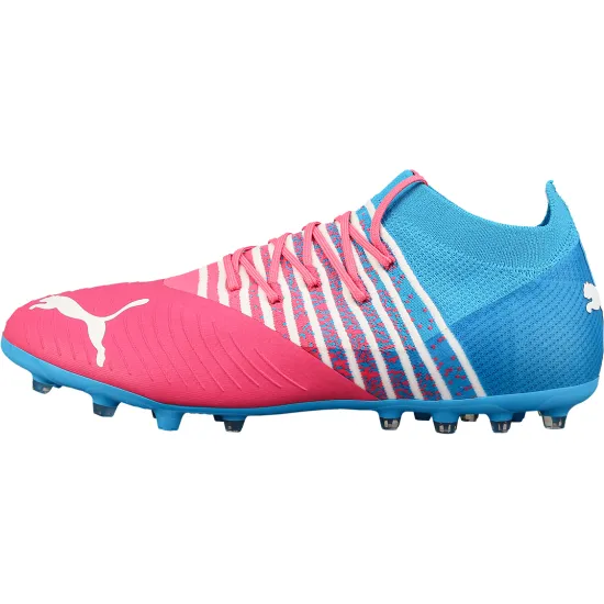 PUMA Future Football Shoes Men Low-top Pink/White/Blue