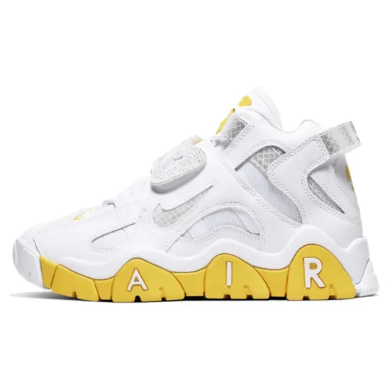 Nike Air Barrage Mid White Chrome Yellow Women's