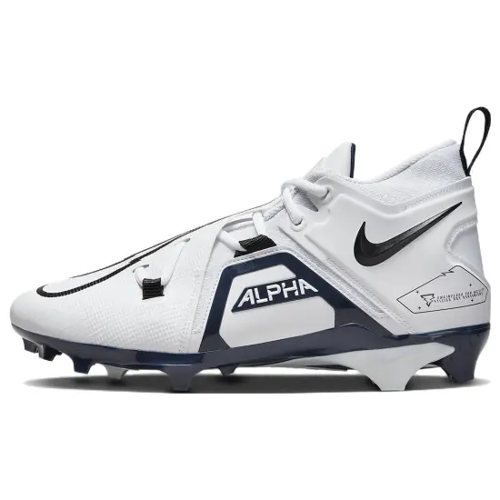 Nike Alpha Menace Football Shoes Men Mid-top White/Dark Blue