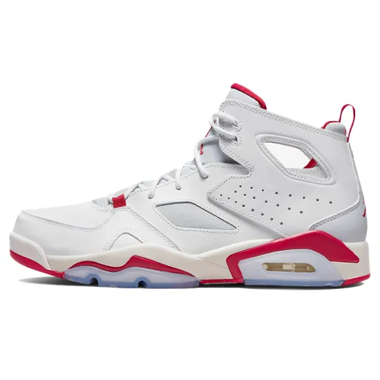 JORDAN Flight Club 91 White Pure Platinum Sail Mystic Hibiscus