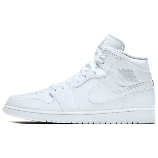 JORDAN 1 Mid White/Pure Platinum