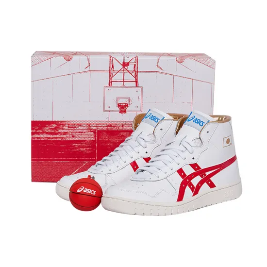 Asics Japan L Vintage Basketball Shoes Unisex High-top White/red