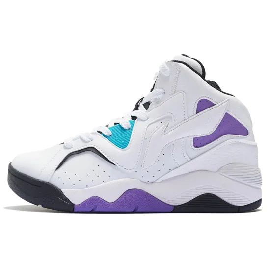 LINING Vintage Basketball Shoes Women's High-Top Standard White/Quartz Purple