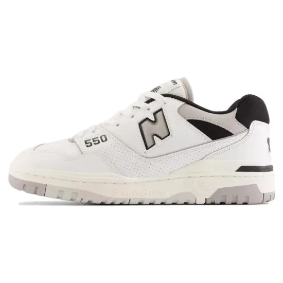 New Balance 550 White Concrete Black