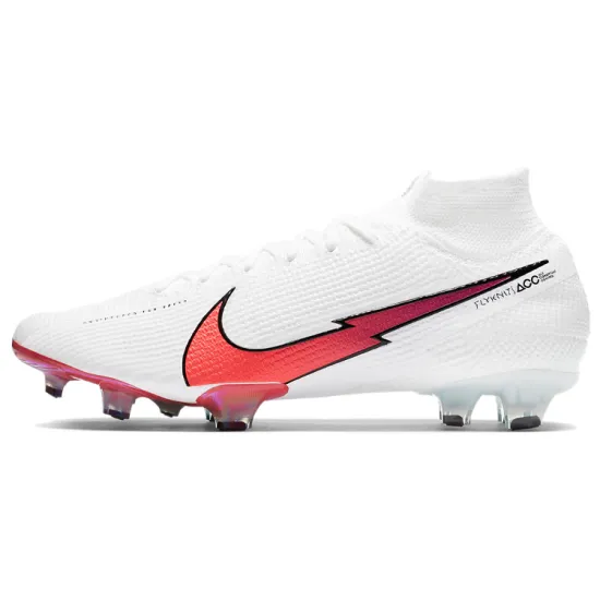 Nike Mercurial Superfly 7 Football Shoes Men Mid-top White/Pink/Blue