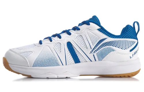 Li Ning Racetrack Encounter Badminton Shoes Unisex Low Top White Blue
