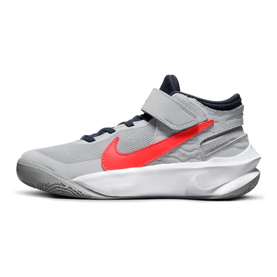 Nike Team Hustle D 10 FlyEase 'Gray Red' GS