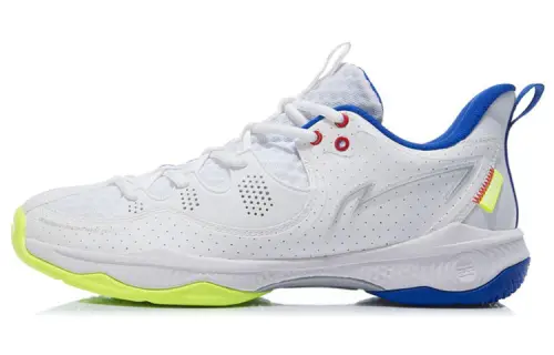Li Ning Battle Halberd Ⅲ LITE Mesh Abrasion Resistant Slip Resistant Low top Badminton Shoes Unisex Standard White