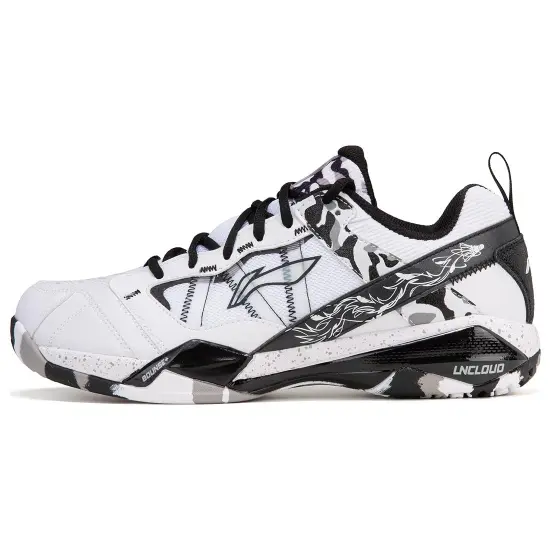 LINING Badminton Shoes Men Low-Top White Black