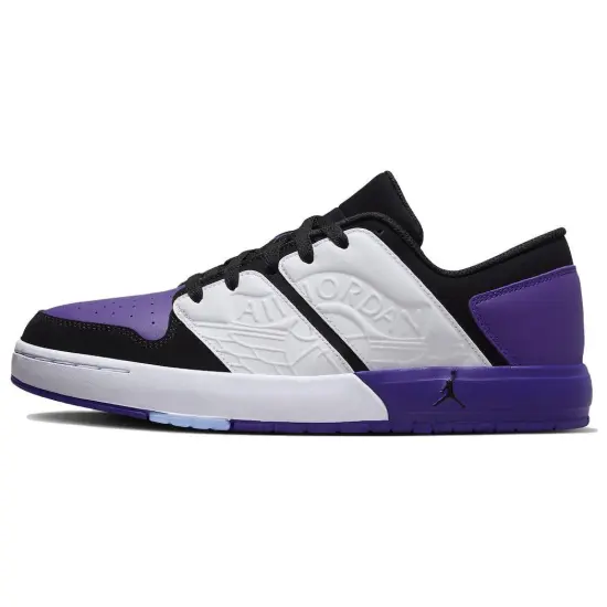 Jordan Nu Retro 1 Vintage Basketball Shoes Men Low-top White/Bright Concord/True Red/Black